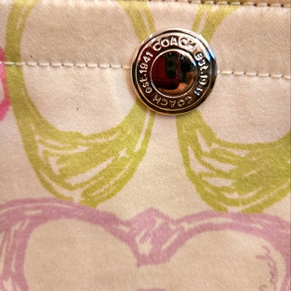 Authentic COACH Multi-Color C's SIGNATURE HOBO SATCHEL BAG - Picture 11 of 16